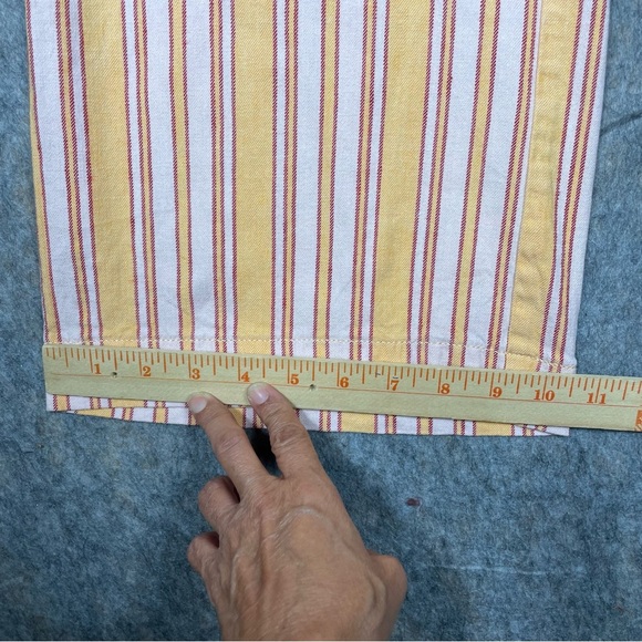 Anthropologie x Maeve Colette Striped Linen Blend Cropped Wide Leg Pants - Sz 28 - Picture 12 of 12